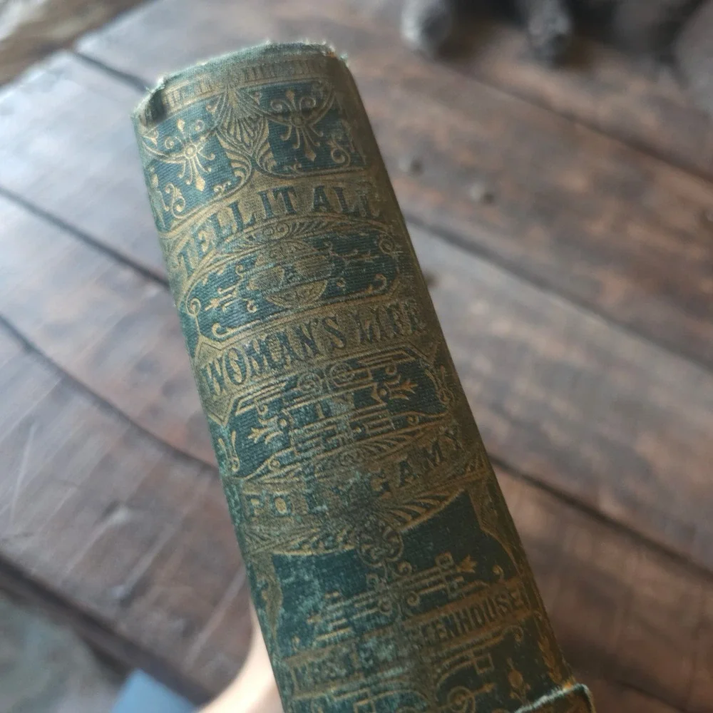 1874 Tell It All Mrs TBH Stenhouse Mormonism Harriet Beecher Stowe Antique Book